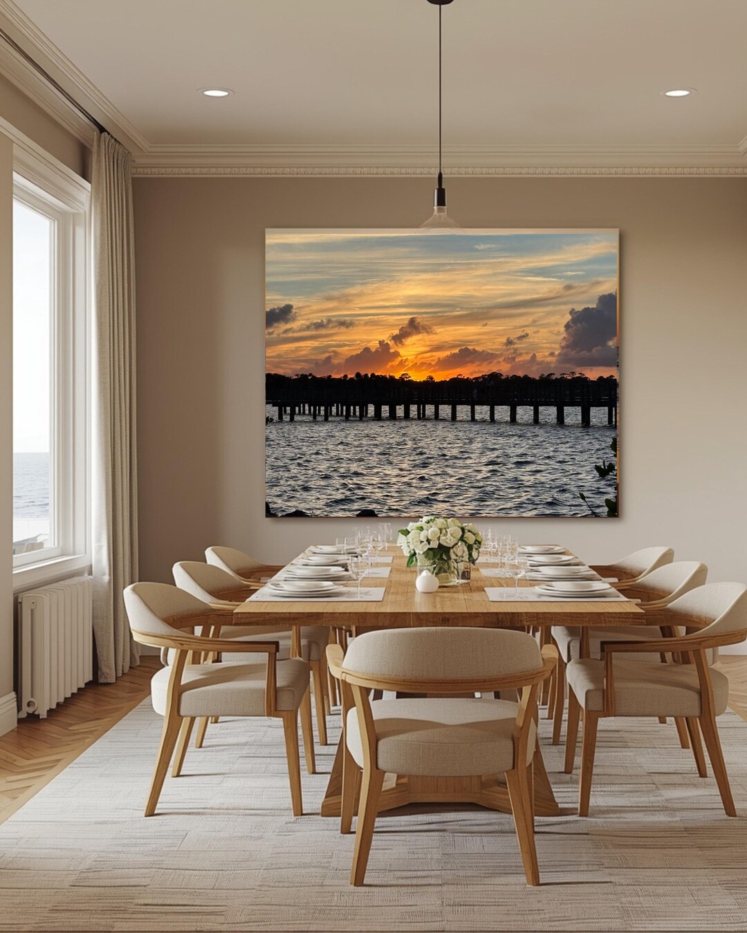 Pier Sunset Wall Art | Coastal Photography | River Print | Daytona ...