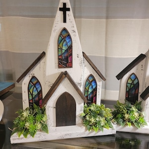 Wood handcrafted churches
