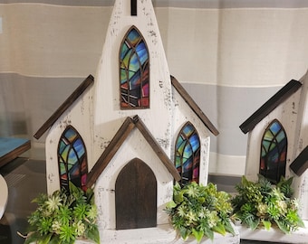 Wood handcrafted churches