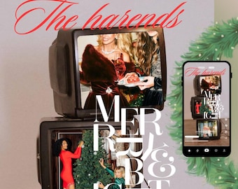 Vintage christmas magazine cover Printable christmas card editable invitation christmas card family magazine christmas cover editable print