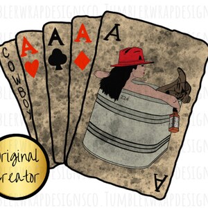 Whiskey Cowgirl PNG, Cowgirl Poker Playing Cards, Western png, Digital Download, PNG Art, Transparent Background