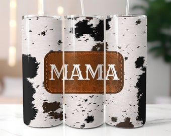 20. Western Family Mama Cup, set med Mama-muggar i kohud, omslag med sublimeringsdesign i kohud
