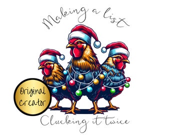 Chicken Christmas Lights PNG, Farm Animal Christmas PNG, Funny Chicken Lover XMAS png, Famer Christmas png, Women Chicken Sweatshirt