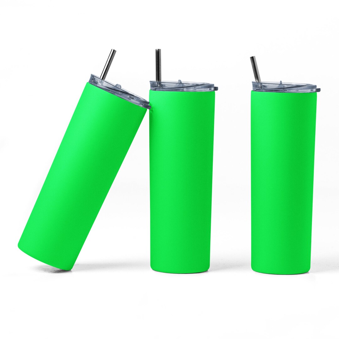20oz. Lime Green Tumbler Wrap Design, Sublimation Wrap Design, Solid
