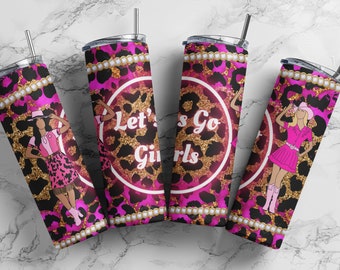 20oz. Tumbler Wrap-design, Tumbler Wrap Nashville, Lets Go Girls-tumbler, Nashville Bachelorette-tumblerdesign, neonfärgad tumbler-tumbler