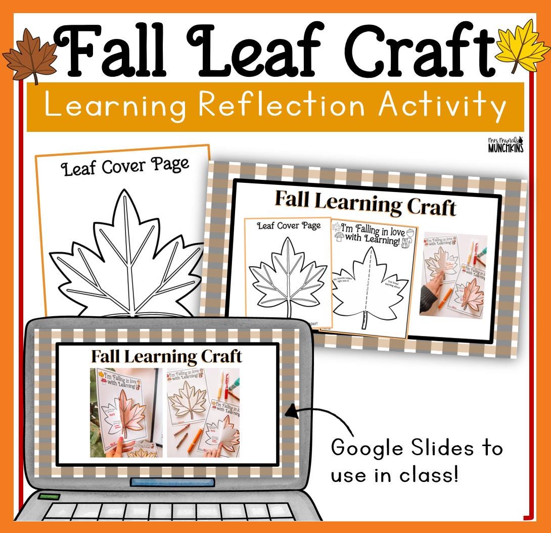Fall Craft Leaf Learning Reflection Activity Hallway Bulletin Board ...