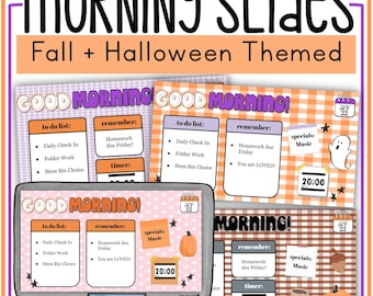 Morgenarbeit Herbst Halloween Themed Google Slides Bearbeitbare Morgenfolien