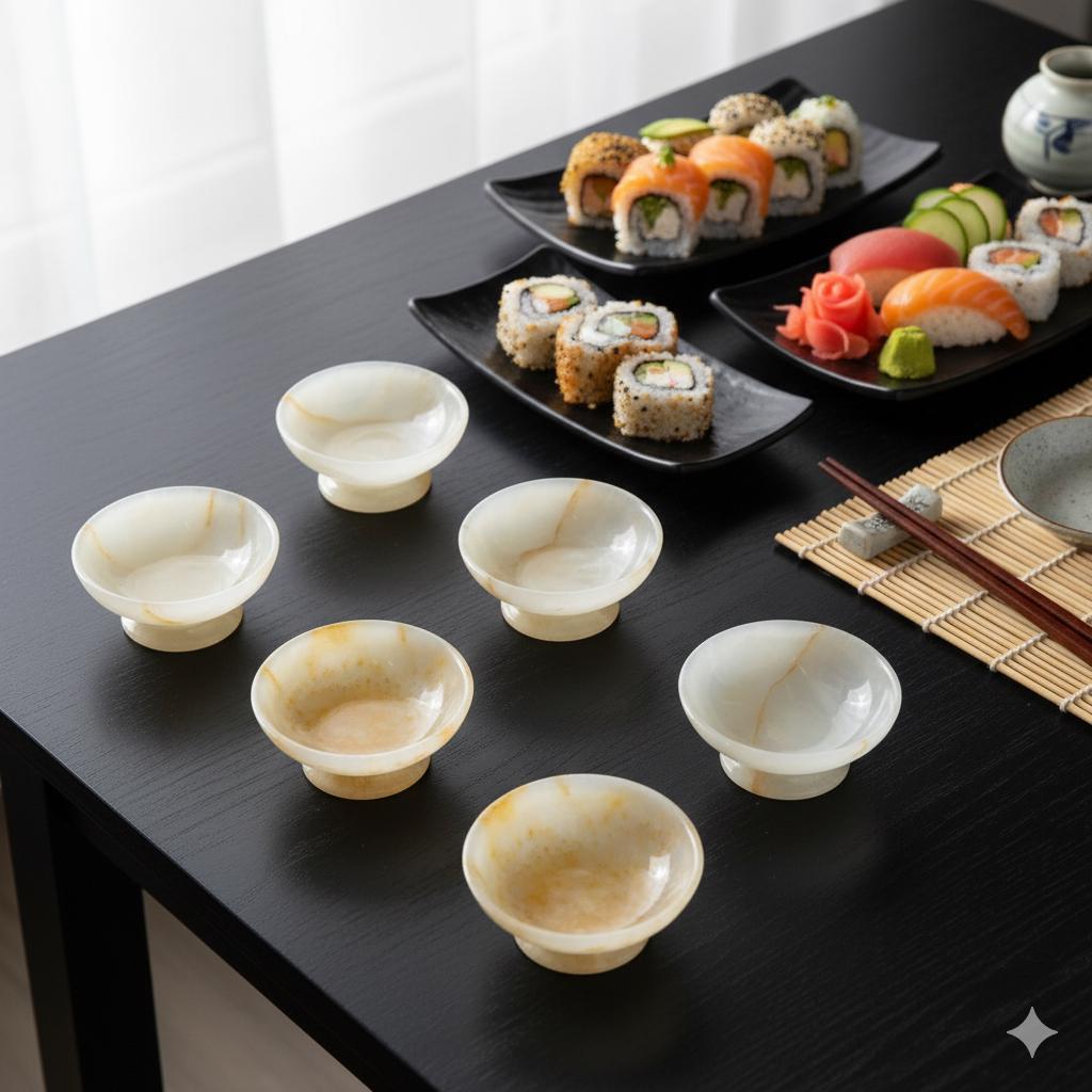 オニキス ソース皿 - 天然大理石ボウル6個セット - Etsy 日本