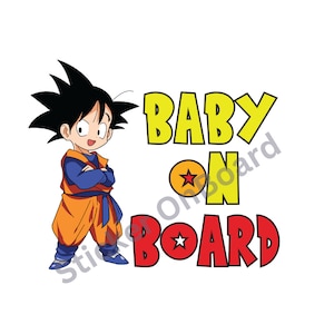 Anime Kid - Baby on Board | Naklejka na zderzak | Wodoodporna naklejka winylowa na samochód 5”