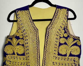 Vintage Hand Embroidery Afghan Vest