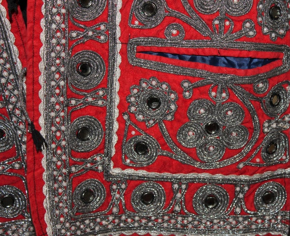 Vintage Hand Embroidery Afghan Vest - image 3