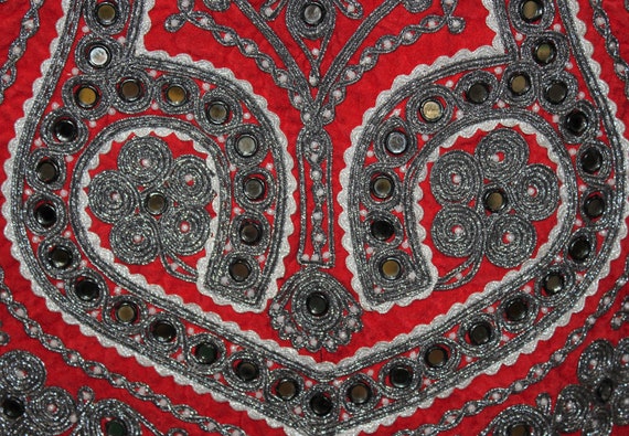 Vintage Hand Embroidery Afghan Vest - image 5