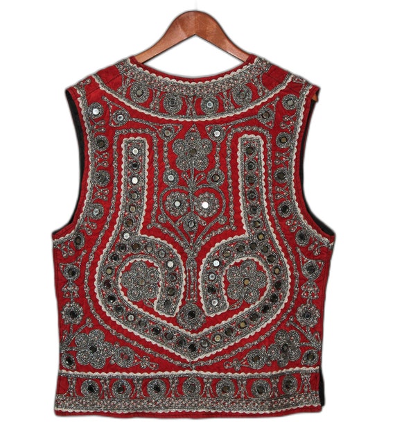 Vintage Hand Embroidery Afghan Vest - image 4