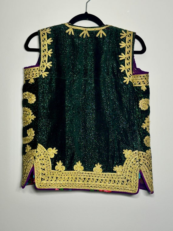 Vintage Hand Embroidery Afghan Vest - image 5