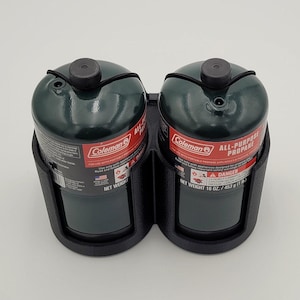Propane Tank holder 1lb 16oz dual wall mount bracket for RV camper truck boat trailer overlanding