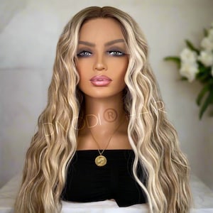 Calypso-Ombre Brown/Blonde Highlights Wig