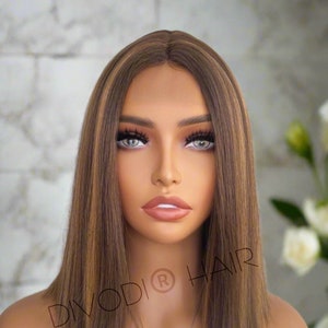 Sophia-Brown/Highlight-Synthetic Small Lace Front Wig