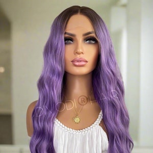 Charlotte-Ombre Purple-Futura Fiber-Lace Front Wig
