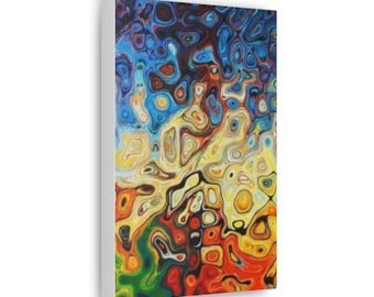 Art Piece Canvas Beautiful Colorful Small Art