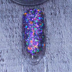Holographic Glitter Nail Polish: All Hallows Eve, 21-Free Formula