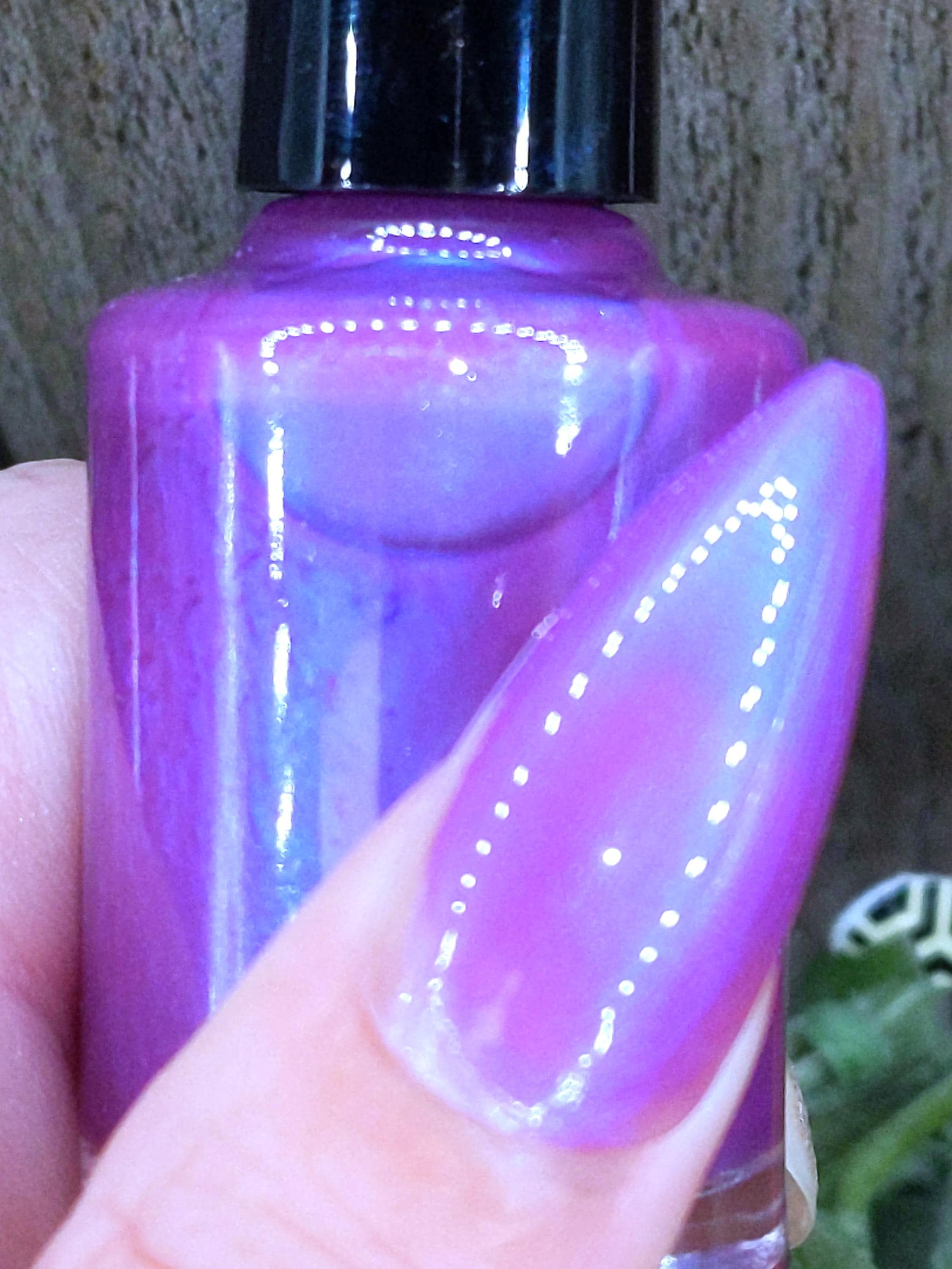 COSMIC VIOLET Purple Nail Polish, Shimmer Lavender Nail Polish, Slight Blue Color Shift, 15ml Bottle 21 Toxin Free Formula
