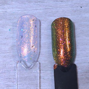 GALAXY Color Shifting Iridescent Nail Polish – Shimmer Changing Nail Lacquer, Multichrome Sparkle, 15ml Bottle Chameleon Polish