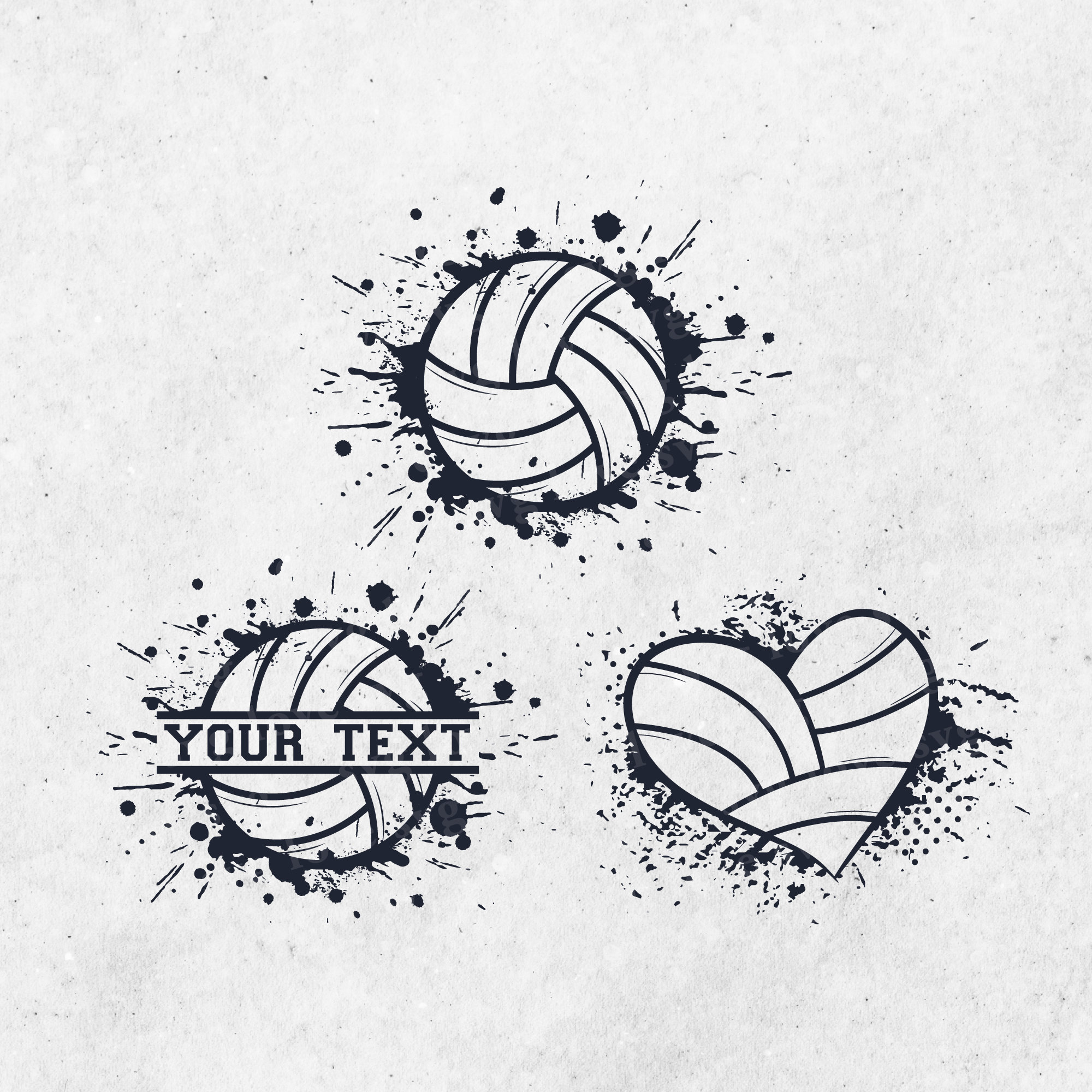 Paint Splatter Volleyball SVG Paint Splatter Sublimation - Etsy