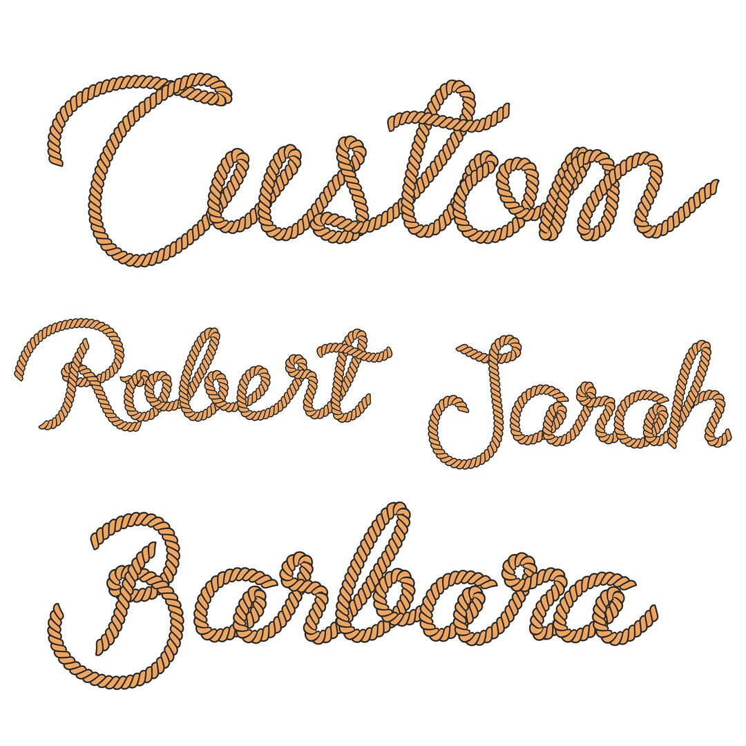 Custom Rope Text Svg, Western Text Svg, Custom Western Rope Svg Etsy