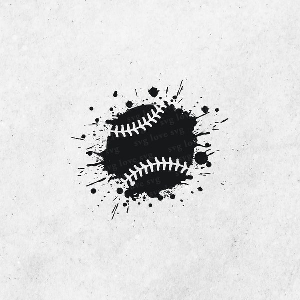 Grunge Baseball svg, Distressed Baseball png, Vintage Baseball svg grunge sports ball, Paint Splatter Baseball, Instant download