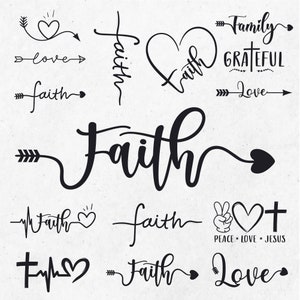 Faith Cross SVG design, Faith Clipart, Faith svg cut file, Faith for shirt, Faith for sublimation, Downloads files