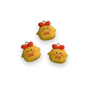 Chick charm resin favour jewellery craft cute animal UK