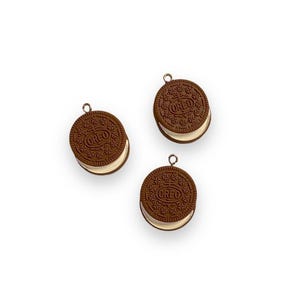 Biscuit resin charm pendant favour jewellery craft food UK