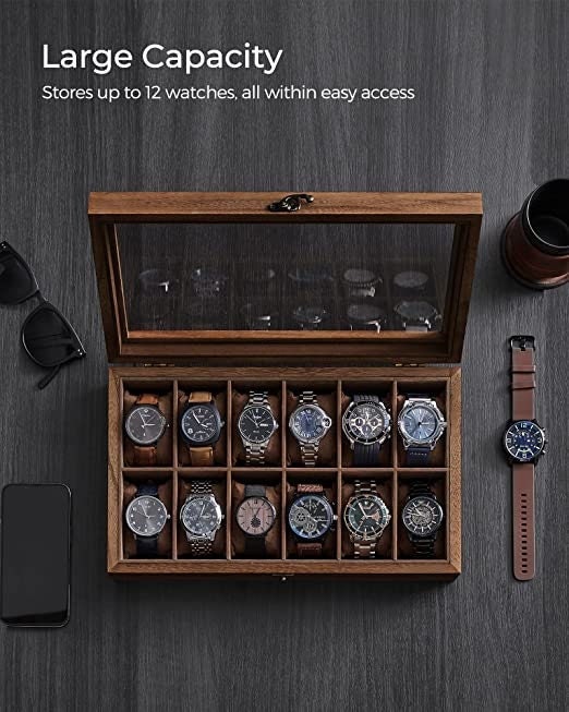 PRINCE SALES LV 12 Watch Storage Box Wood Glass Special Collectible Men  Gents Wrist Watches Watch Box Price in India - Buy PRINCE SALES LV 12 Watch  Storage Box Wood Glass Special