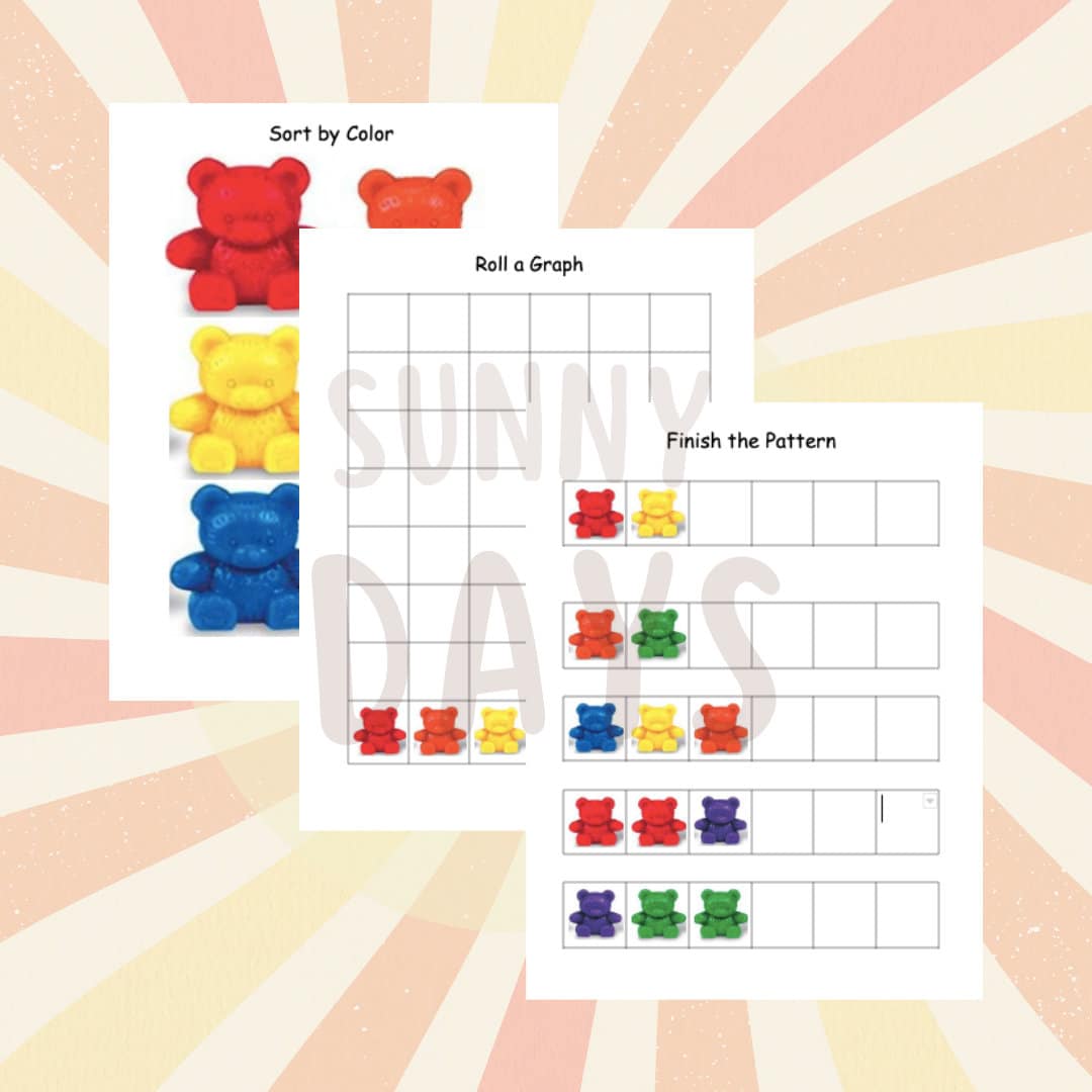 Counting Bears Worksheets, Preschool Counting Worksheet, Preschool Math ...