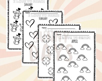 Monthly Reading Log, Reading Log Printable, Reading Log Kids, Reading Log Printable for Kids, Preschool Reading, Monthly Reading Tracker