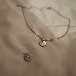 Lily Necklace - Dainty Personalized Hand-Stamped Initial Necklace, Custom Necklace, Unisex Gift for Loved Ones