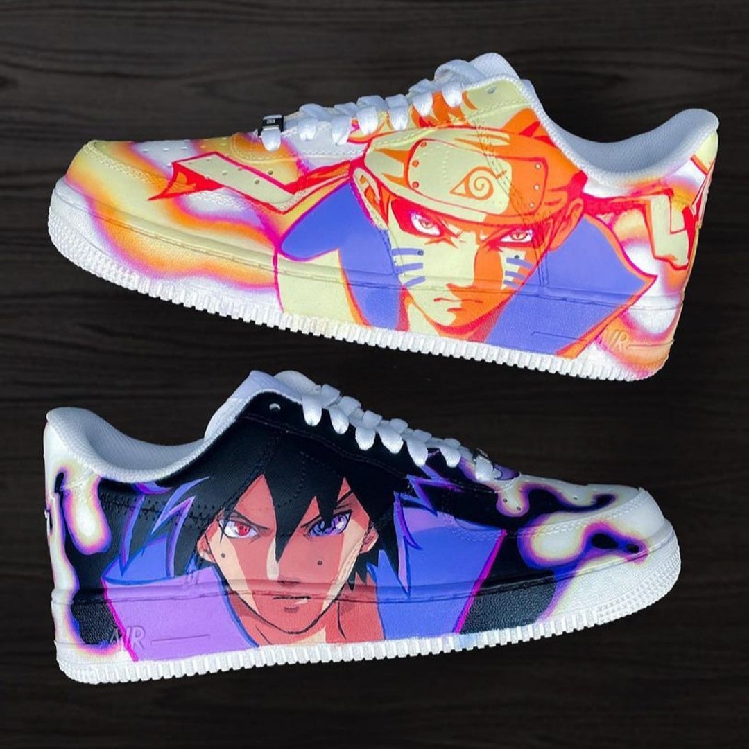 Custom Air Force 1 NARUTO X SASUKE AIRFORCE 1 Etsy