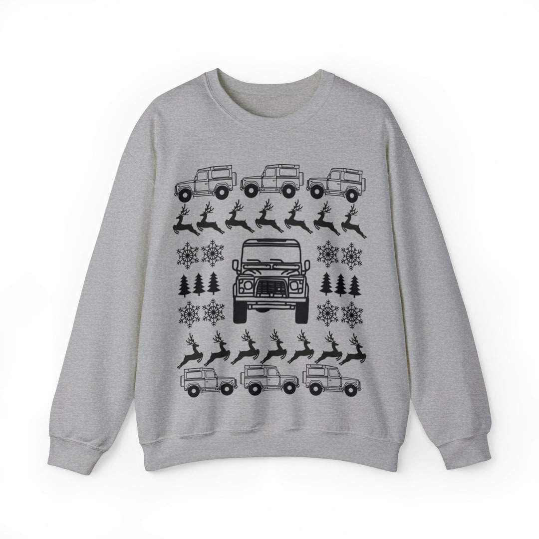 Christmas Classic Land Rover Jumper Festive Classic Car Themed Sweater