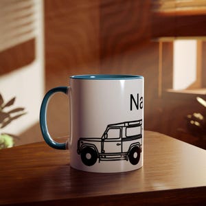 Personalised Land Rover Defender Mug | Custom 4x4 Gift | Classic Off-Road Car Cup | Fathers Day | Birthday Gift | Free UK Postage
