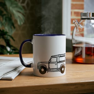 Land Rover Mug - Classic Car Themed Cup - Perfect Retro Car Lover Mug Gift - Free UK Postage! Christmas Present for Land Rover Lover