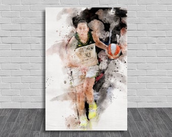 Breanna Stewart Poster, Canvas Wrap, Kids Room, Man Cave, Woman Cave, Game Room