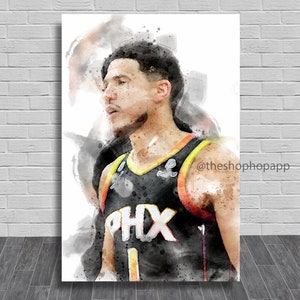 Devin Booker Poster, Canvas Wrap, Kids Room, Man Cave, Game Room,