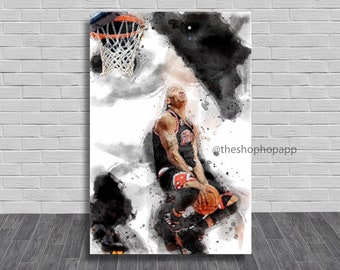Derrick Rose Canvas or Poster - Vintage Derrick Rose Dunk Photo - D. Rose Wall Art