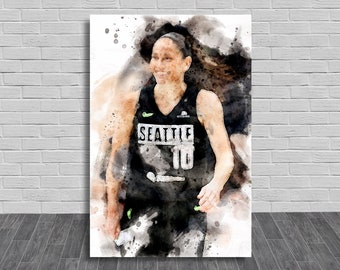 Sue Bird Poster, Canvas Wrap, Kids Room, Man Cave, Woman Cave, Game Room