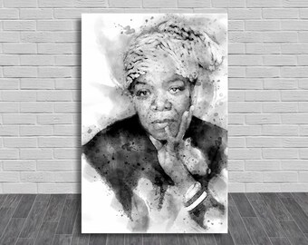 Maya Angelou Poster, Canvas Wrap, Kids Room, Man Cave, Woman Cave, Game Room