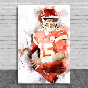 Patrick Mahomes Leinwand oder Poster - Mahomes Wandkunst
