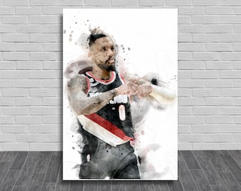 Damian Lillard Poster, Canvas Wrap, Kids Room, Man Cave, Game Room