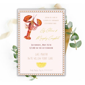 Downloadbare Crawfish Crab Boil Uitnodiging