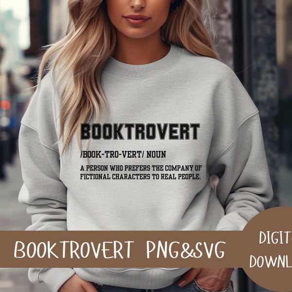 Booktrovert svg png,Booktrovert Definition Funny ,Retro books png, positive quotes png, Book Lover png, Reading png, Book Lover Gift Png svg