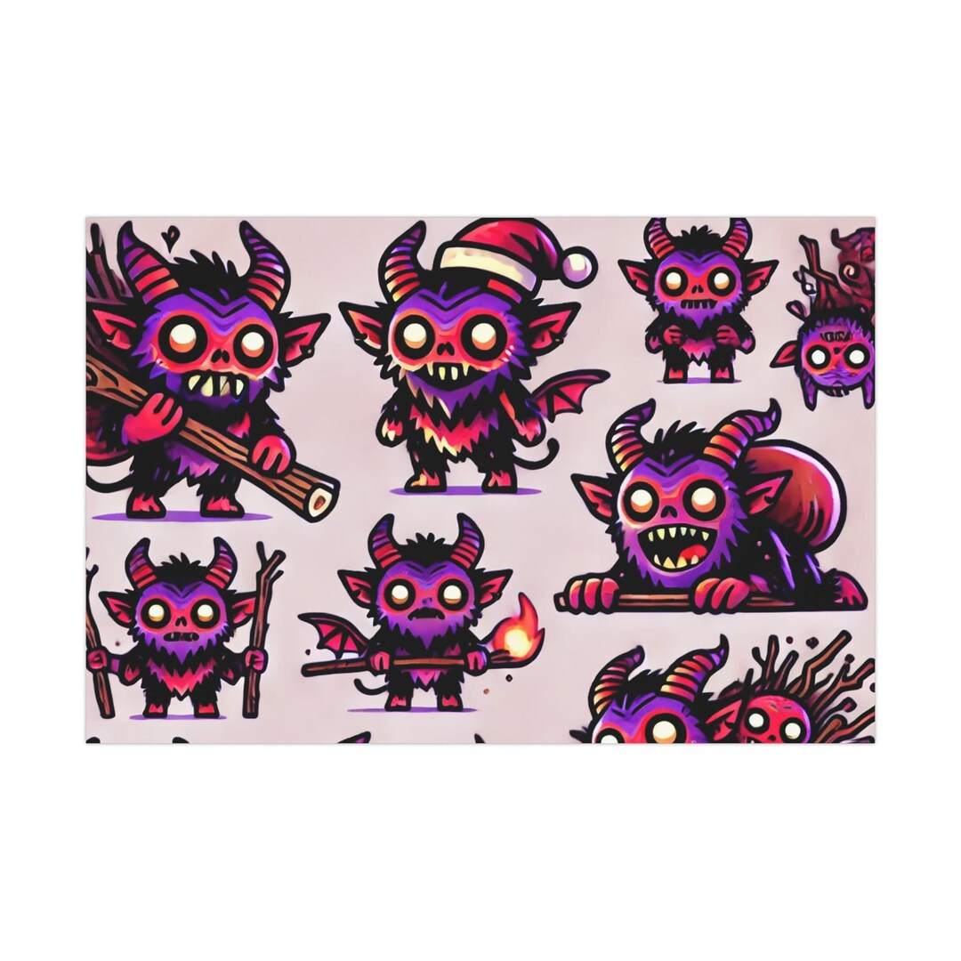 Gift Wrap Papers, Krampus Minions Wrapping Sheets Roll, Christmas ...